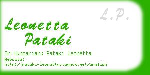 leonetta pataki business card